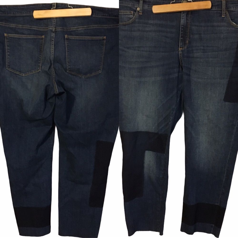 Universal Thread 24 W Denim Jeans Skinny Patchwork